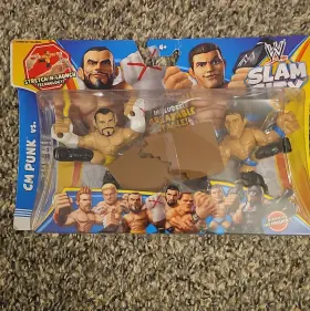 Bhk76 Mattel Wwe Slam City Playset Cm Punk And The Miz Figures Breakable Table