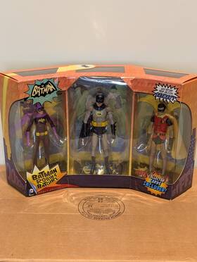 Mattel Ckk29 Batman Classic Tv Series 3-figure Set Robin Batgirl Cards