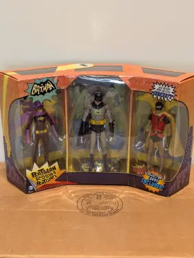 Ckk29 Mattel Batman Classic Tv Series 3-figure Set Robin Batgirl Cards