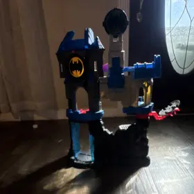 Fmx63 Mattel Batman Batcave Playset Dc Comics Blue Black Gray Yellow Plastic