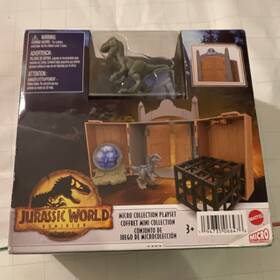 Mattel G5664 Jurassic World Dominion Micro Collection Playset Velociraptor Blue
