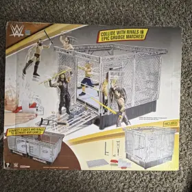 Gnk13 Mattel Wwe Wrekkin Collision Cage Playset Crutch Steps Sports Kit