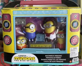 Gxv25 Mattel Minions The Rise Of Gru Playset Josh Kevin Stuart Bob Boombox Boxed