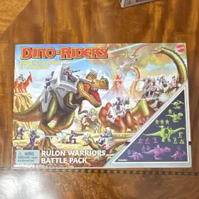 Gyy42 Mattel Dino-riders Rulon Warriors Battle Pack Playset 20 Figures Tyrannosaurus