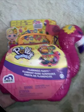 Hgc40 Mattel Polly Pocket Flamingo Party Large Compact Pink Playset With 26 Surprises New Nib