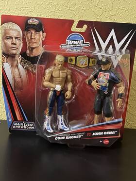 Mattel Hjf31 Wwe Cody Rhodes Vs John Cena Action Figures Championship Belt Playset