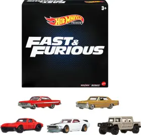 Hkf07 Mattel Premium Fast And Furious 1 64 Scale 5-pack Die-cast Toy Cars For Collectors