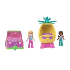 Hrd77 Mattel Polly Pocket Micro Vehicle And Doll Set 2 Pack Includes Shani Playset