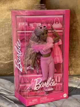 Hyv28 Mattel Barbie Deluxe Style #4 Barbiecore Doll Soft Pink Outfit Braided Hair New