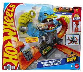 Mattel Jhl92 Hot Wheels City Gorilla Slam Attack Track Play Set New 4 Inch Read