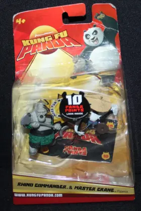 M2713 Mattel Kung Fu Panda Battle Palace Play Set Rhino Commander And Master Crane
