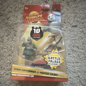 M2715 Mattel Kung Fu Panda Rhino Commander And Master Crane Poseable Boxed Playset