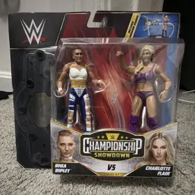 W4788100 Mattel Wwe Series 7 Rhea Ripley Vs Charlotte Flair Action Figures Playset