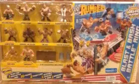 Y2857 Mattel Very Rare Wwe Rumblers Blast And Bash Battle Ring Playset With 10 Figures