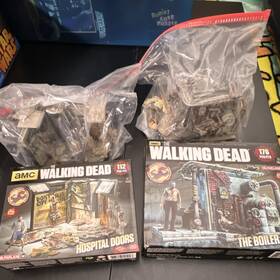 Mcfarlane 14552a The Walking Dead Hospital Doors And Boiler Room Playsets Complete Sets