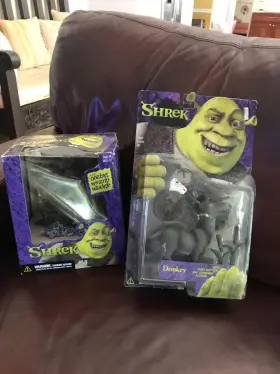 20601-2 Mcfarlane Toys #20601-2 New Lot Shrek Movie The Swamp Bath Playset 2001 Donkey Jaw Jabberin