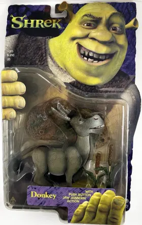 29502-1 Mcfarlane Toys 2001 Shrek Donkey Figure New Sealed Jaw Jabberin Action 29502-1 Mcfarlane Toys 2001 Shrek Donkey Figure New Sealed Jaw Jabberin Action