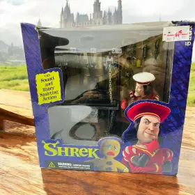 Mcfarlane Toys 787926206043 Shrek The Duloc Dungeon Lord Farquaad Playset Diorama Talking Squirting 2001