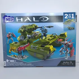 Mega 194735063369 Halo Unsc Scorpion Clash 2-in-1 Infinite Building Set Ages 8 Box Dmg