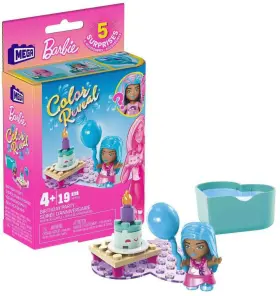 Mega 194735157235 Barbie Color Reveal Birthday Party Building Set