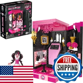B0cphdgsx1 Mega Brands Monster High Action Figure Building Set Draculauras Boo-k