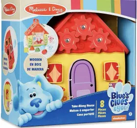 33017 Melissa & Doug And Blues Clues You Wooden Take-along House Shape Sorter Toy New
