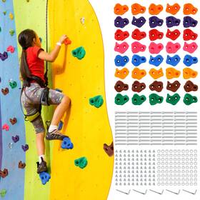 Meooeck B0c36dc94h 40 Pcs Rock Climbing Holds Set For Kids Mounting Screws And 2 Wrenches