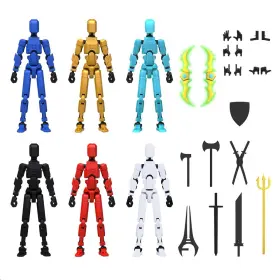 B0d3bw4qq6 Merryxd 6 Pack T13 3d Action Figures Nova Titan Lucky 13 Multi-jointed Toy