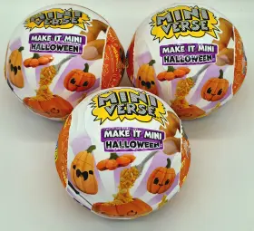 Mga Entertainment 035051547051 Miniverse Make It Mini Halloween Beetlejuice Lot Of 3 Sealed Blind Balls New