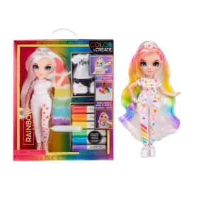 Mga Entertainment 035051594123 Rainbow High Color&create Fashion Doll With Washable Markers Blue Eyes