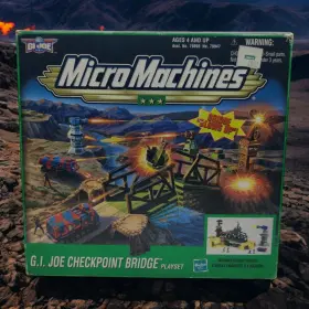Micro Machines 076930799475 1999 Galoob G.i. Joe Gi Checkpoint Bridge Playset Open Box