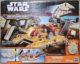 B3533 Micro Machines Hasbro Disney Star Wars Force Awakens Millennium Falcon Playset