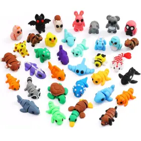 B0f91gcbdq Monjita 35 Mini 3d Animal Figurines Flexible Articulated Fidget Toy Kids Gift