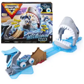 B07qwzq25k Monster Jam Official Megalodon Mayhem Playset 1 64 Scale Truck