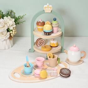Mont Pleasant B0d1mzhvvx 23pcs Wooden Tea Set For Little Girls Toddler Toys