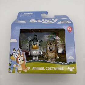 Moose 17649-0003/11-r Bluey Animal Costumes Playset With And Bingo Figures 2-pack