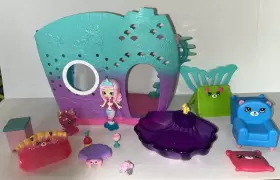57190 Moose Shopkins Happy Places Mermaid Tails Reef Retreat Play Set Lot. Doll Included