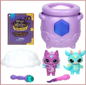 14660 Moose Enterprise Magical Mixies Mixlings Tap And Reveal Cauldron 2 Pack -wand Reveals Magic New