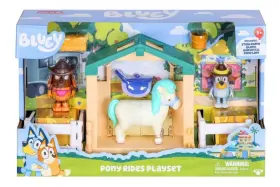 17754 Moose Enterprise Bluey Pony Rides Playset With Biscuit Brand New In Box By Toys