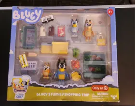 18999-00 Moose Enterprise 18999-00/03/11-r0 Bluey Family Shopping Trip Playset With Figures And Cart 3