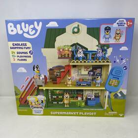 Moose Enterprise 630996189184 Bluey Supermarket Playset Multicolor 15 Inch 3-floor With Escalator And Sounds