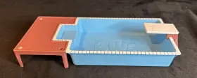 Lk-14021 Moose Enterprise Doll House Swimming Pool For Bluey Figure Or Other Dolls With Deck And Diving Board