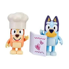 13045 Moose Toys And Bingo Fancy Restaurant 2 Figure Playset Pack Articulated 2.5 Inch Action