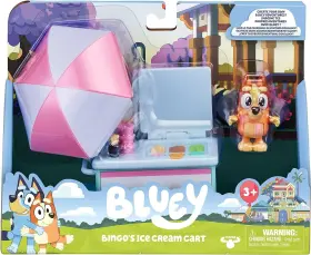 Moose Toys 630996171615 Bluey Bingos Ice Cream Cart Playset With Bingo Figure And Rotating Umbrella New