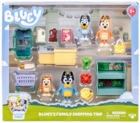 Moose Toys 630996189993 Lets Play Chef Blueys Family Shopping Trip Figure Playset