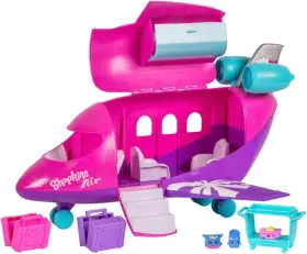 Moose Toys 630996565186 Shopkins Shoppies World Vacation Jet 3 Exclusive Figures Pink Airplane 2016 New