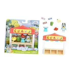 17555 Moose Toys Llc Bluey Mini Playsets Farmers Market Playset Includes Articulated Figure With