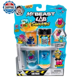 B0dbk4v4cx Mrbeast Lab Swarms Series 2 Atomic 5-pack - Collectible Micro Beasts Add Wa