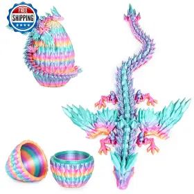 B0dc3xgnvr Mydhall 3d Printed Articulated Flying Dragon Egg And Toy Gift