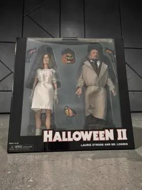 3671n02620 Neca Halloween Ii Laurie Strode And Dr. Loomis Clothed Figures Nib
